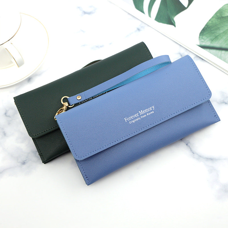 Long Simple Solid Color Ladies Wallet