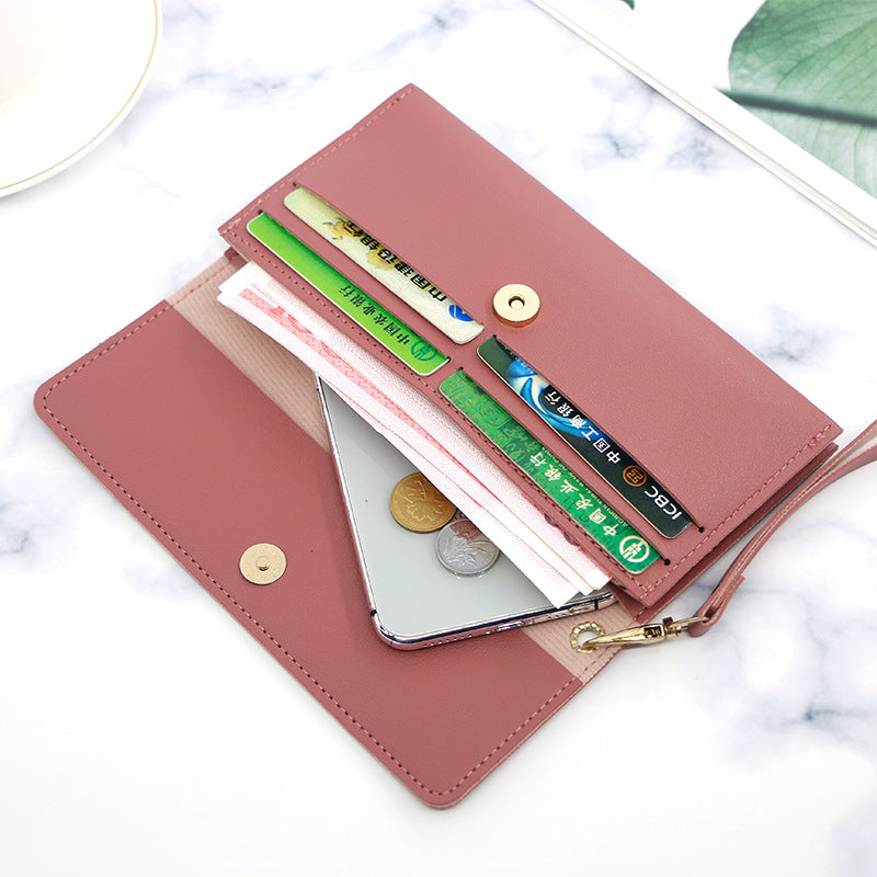 Long Simple Solid Color Ladies Wallet