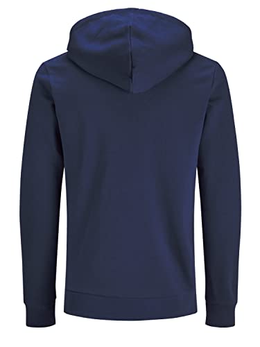 Jack & Jones Homme Jjecorp Logo Hood Noos Sweatshirt capuche, Navy Blazer/Detail:play - Reg, M EU