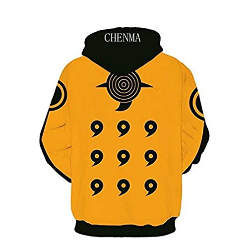 Bulex Hommes Anime Cosplay 3D Imprimer Pull Sweat à Capuche avec Poche Kangourou