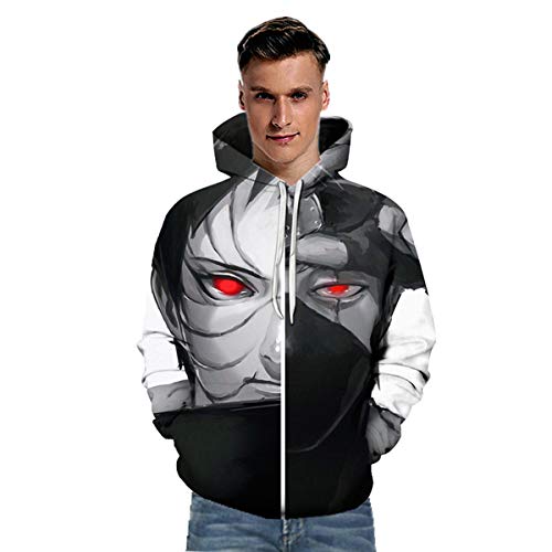 Bulex Hommes Anime Cosplay 3D Imprimer Pull Sweat à Capuche avec Poche Kangourou