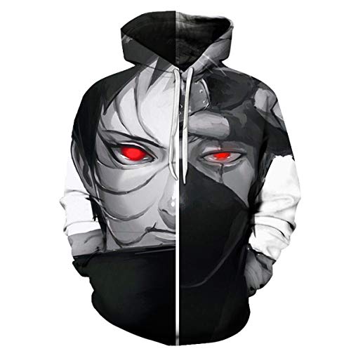 Bulex Hommes Anime Cosplay 3D Imprimer Pull Sweat à Capuche avec Poche Kangourou