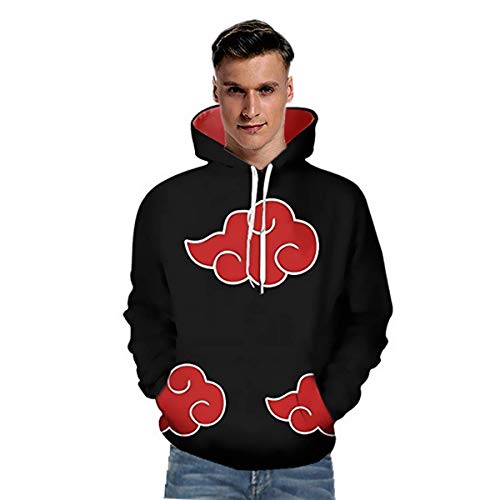 Bulex Hommes Anime Cosplay 3D Imprimer Pull Sweat à Capuche avec Poche Kangourou