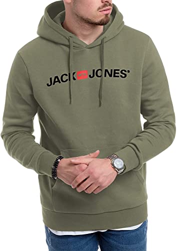 Jack & Jones Homme Jjecorp Logo Hood Noos Sweatshirt capuche, Navy Blazer/Detail:play - Reg, M EU