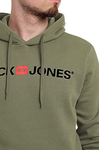 Jack & Jones Homme Jjecorp Logo Hood Noos Sweatshirt capuche, Navy Blazer/Detail:play - Reg, M EU