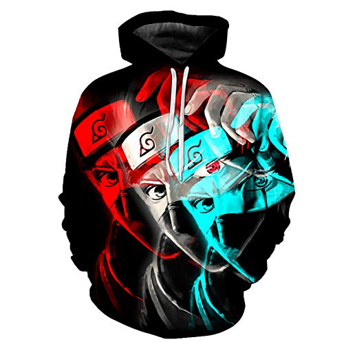 Bulex Hommes Anime Cosplay 3D Imprimer Pull Sweat à Capuche avec Poche Kangourou