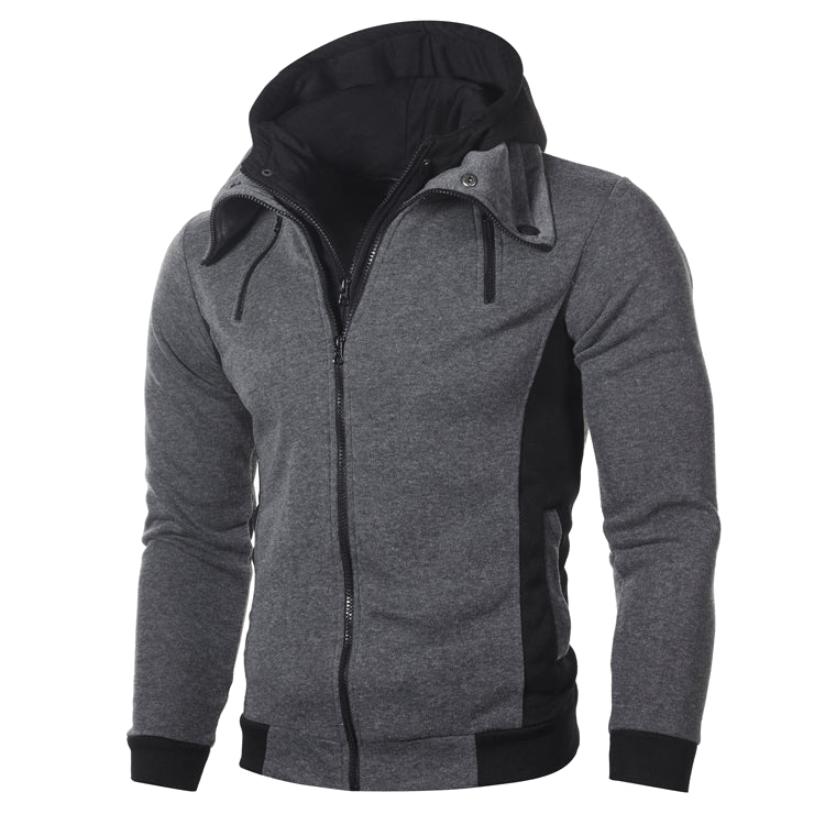 New New Jacket Men's Double Pull Hooded Sweater Men's Casual Men's Jacket Cardigan