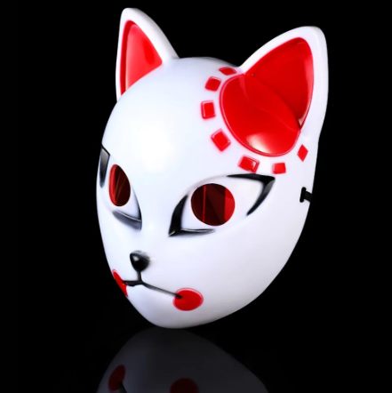 Japanese Anime Demon Slayer Mask Cosplay Sabito Makomo Thicken Plastic Masks Halloween Party Costume Props Deluxe