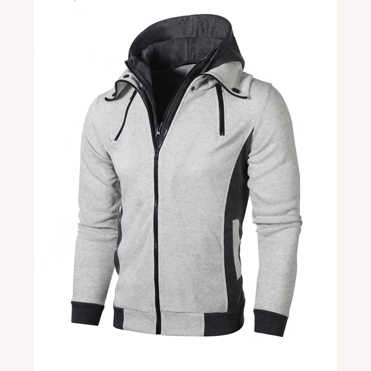 New New Jacket Men's Double Pull Hooded Sweater Men's Casual Men's Jacket Cardigan