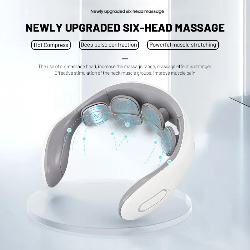 Neck Massage Instrument Intelligent Electric, Rechargeable, Heating, Hot Pressing, Magnetic Pulse Neck Massage Instrument