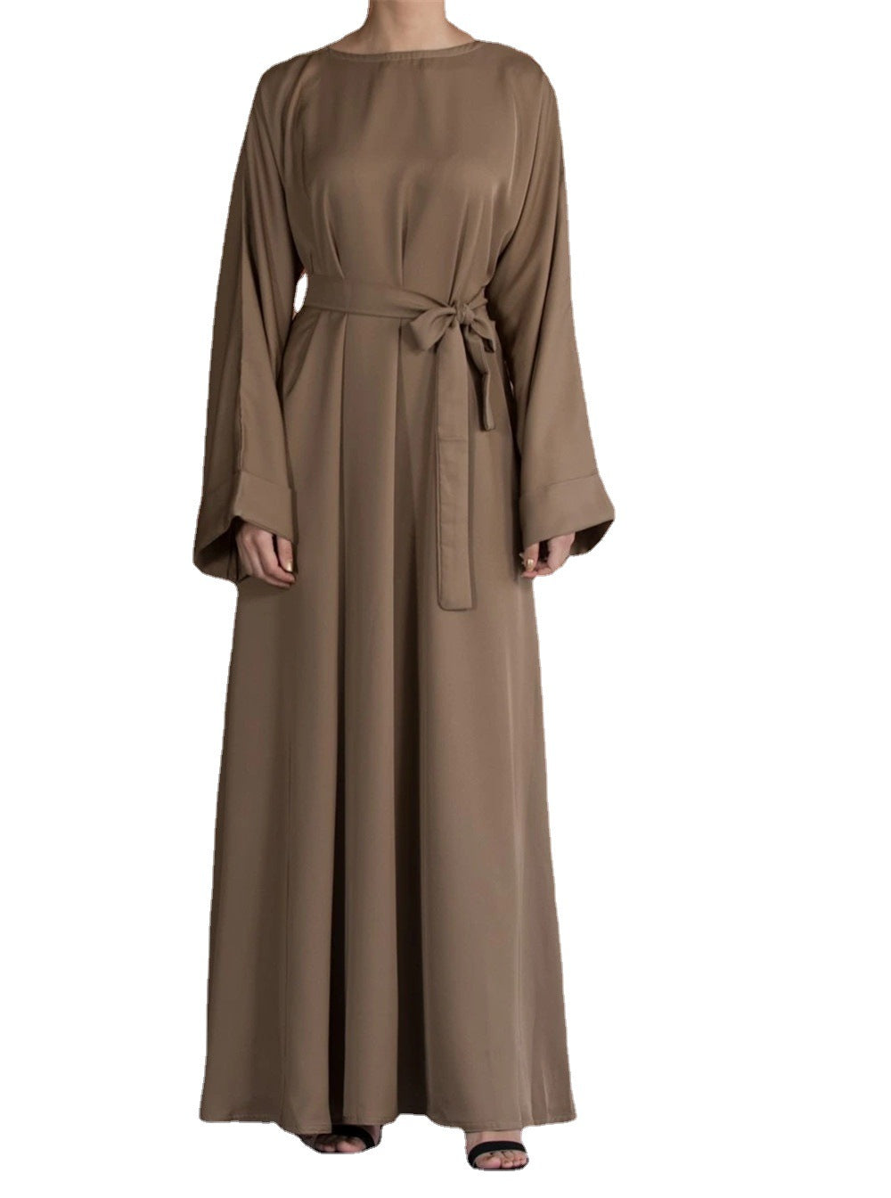 Arabic Robe Solid Color Large Size Dress