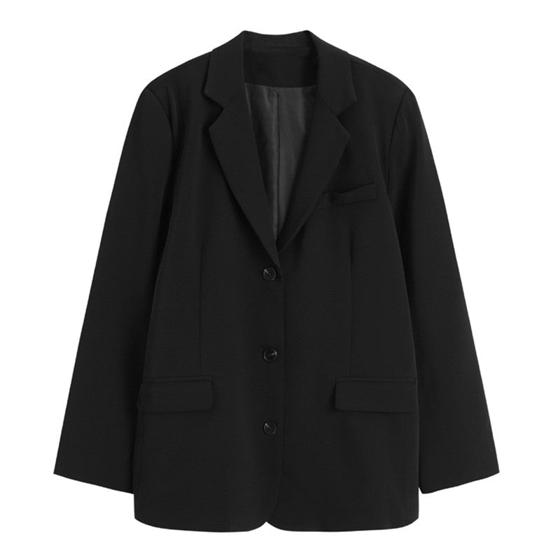 Suit Women&amp;#039;s Spring And Autumn New Student Casual Popular Oversize Black Small Temperament Suit Jacket