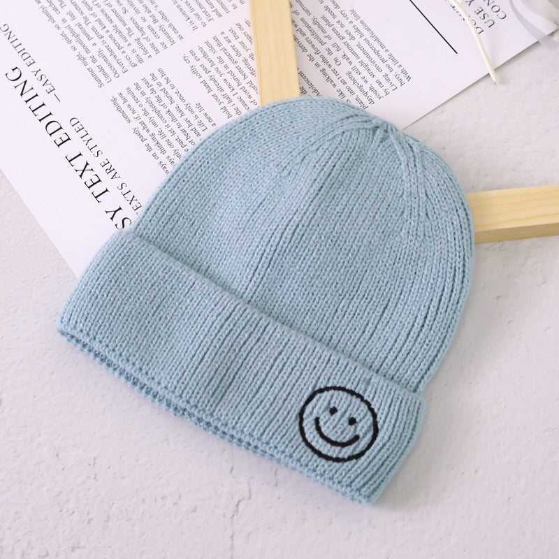 Baby Knitted Hat Woolen Hat Autumn And Winter Children's Boys And Girls Hats Infants And Young Children Candy Color Korean Version Of The Tide