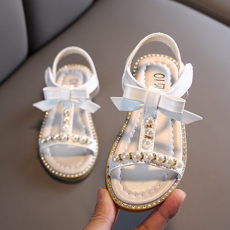 Christmas Gift  - Summer Baby Sandals Girl Children Princess Non-slip Infant Toddler Shoes Step Front Shoes Soft Sole 0-1-2-