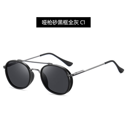 Personality Build Polarized Sunglasses UV400 Protective Metal Polarizer Glasses