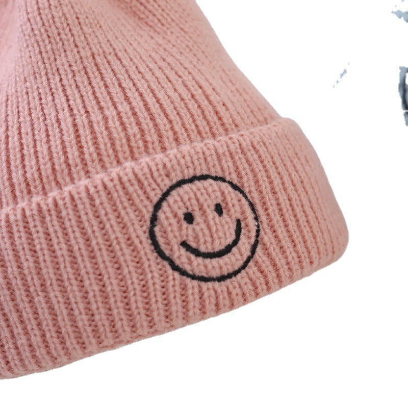 Baby Knitted Hat Woolen Hat Autumn And Winter Children's Boys And Girls Hats Infants And Young Children Candy Color Korean Version Of The Tide