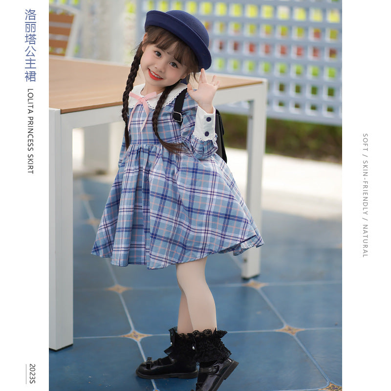 Spring New Children's Clothing Long-sleeved Lolita Princess Dress Children's Spanish Dress Girls Foreign Style Skirt