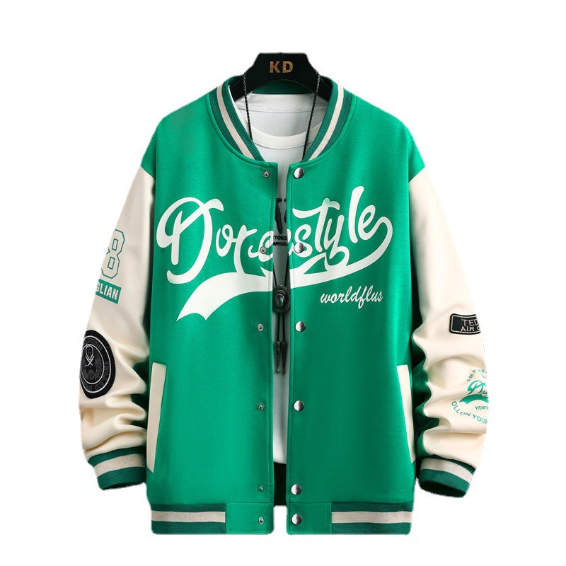 Men&#039;s Spring And Autumn Baseball Uniform Stand Collar Jacket Coat