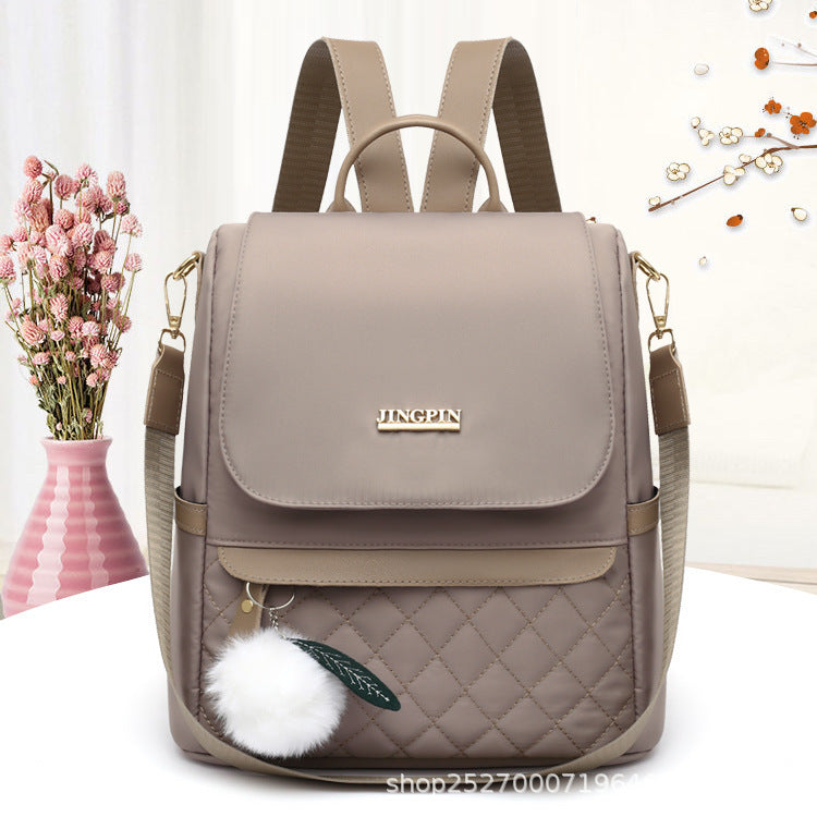 TRENDING Backpack Women's New Fashion Cartoon Korean Version Of Oxford Cloth Messenger Portable Diamond Travel Anti-theft Back Women's Bag