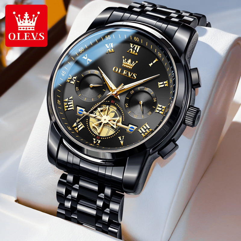 Multi-functional Waterproof Quartz Watch Luminous Non-mechanical Watch Men's Watch Male