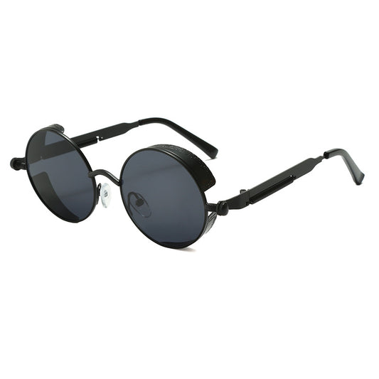 258 Punk Fashion New Sunglasses Trendy Sunglasses Steam Sunglasses Male Spring Mirror Legs