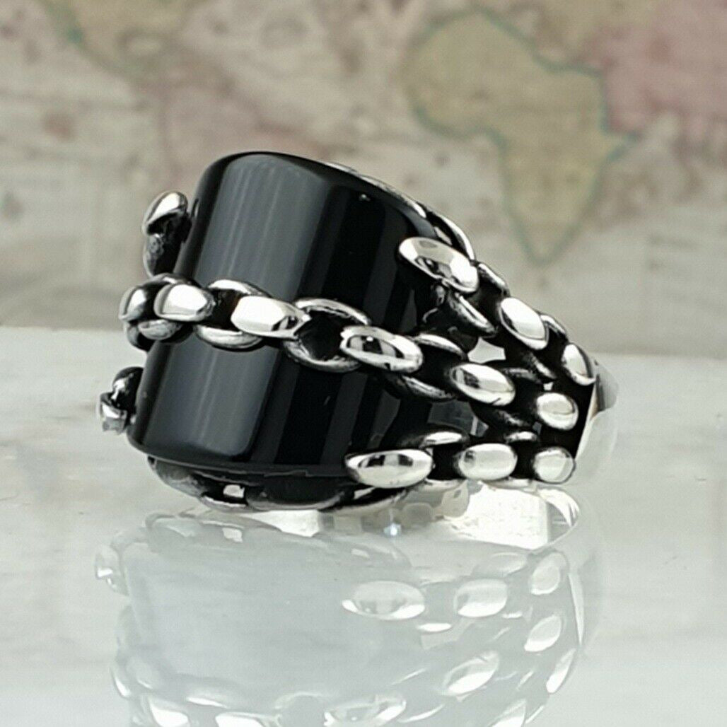 Winnie Cross-border Hot-selling Jewelry European And American Style Popular Retro Pattern Black Face Zircon Ring Manufacturers Wholesale And Direct Sales