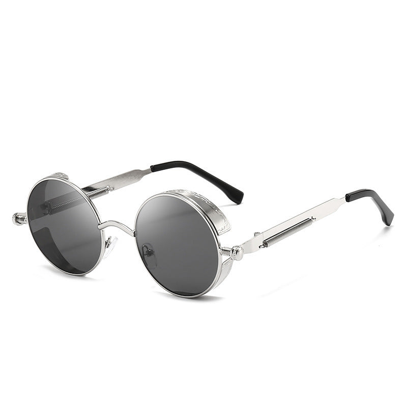 258 Punk Fashion New Sunglasses Trendy Sunglasses Steam Sunglasses Male Spring Mirror Legs