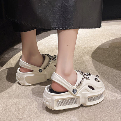Pantoufles tendance à enfiler de style coréen, jolies pantoufles 