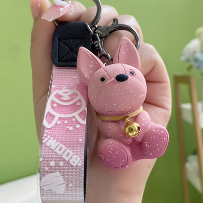 Creative Color Changing Puppy Keychain Exquisite Cute School Bag Pendant