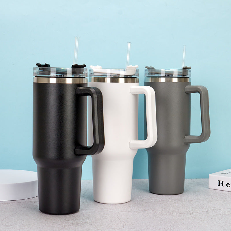 Coffe Cup Steel Heat Preservation Cold With Straw Coffee Cup