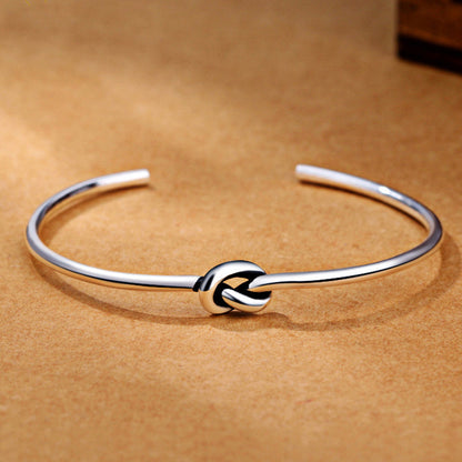 Bracelet torsadé tressé rétro européen et américain, en cuivre plaqué argent, Bracelet géométrique pour hommes, vente en gros 
