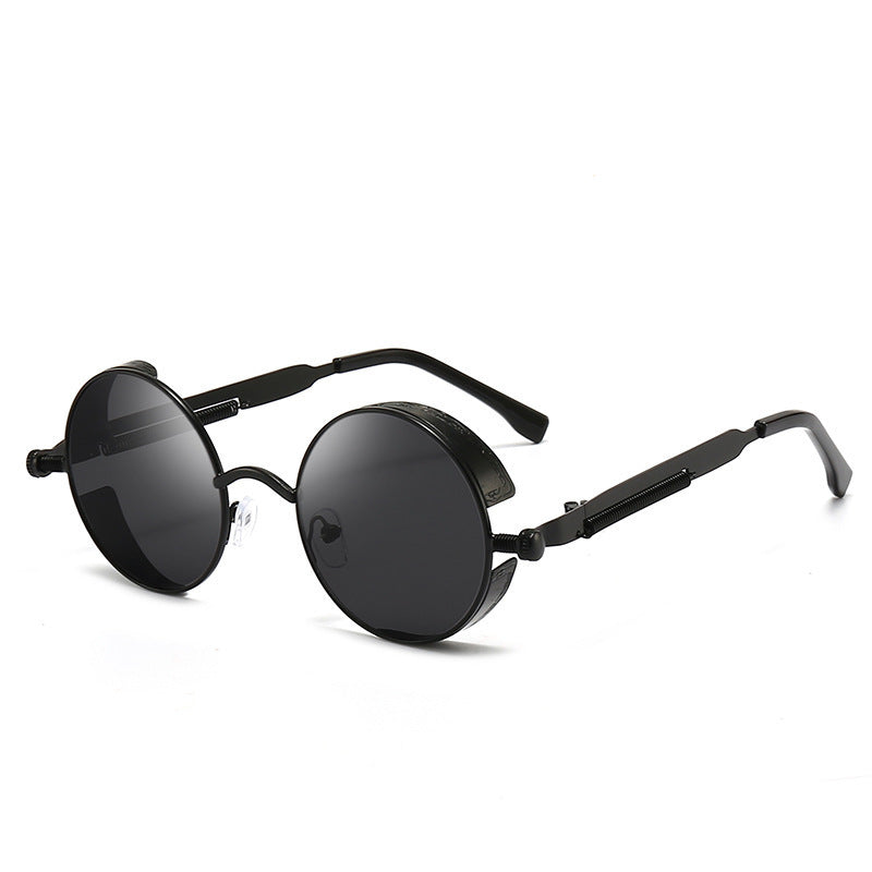 258 Punk Fashion New Sunglasses Trendy Sunglasses Steam Sunglasses Male Spring Mirror Legs