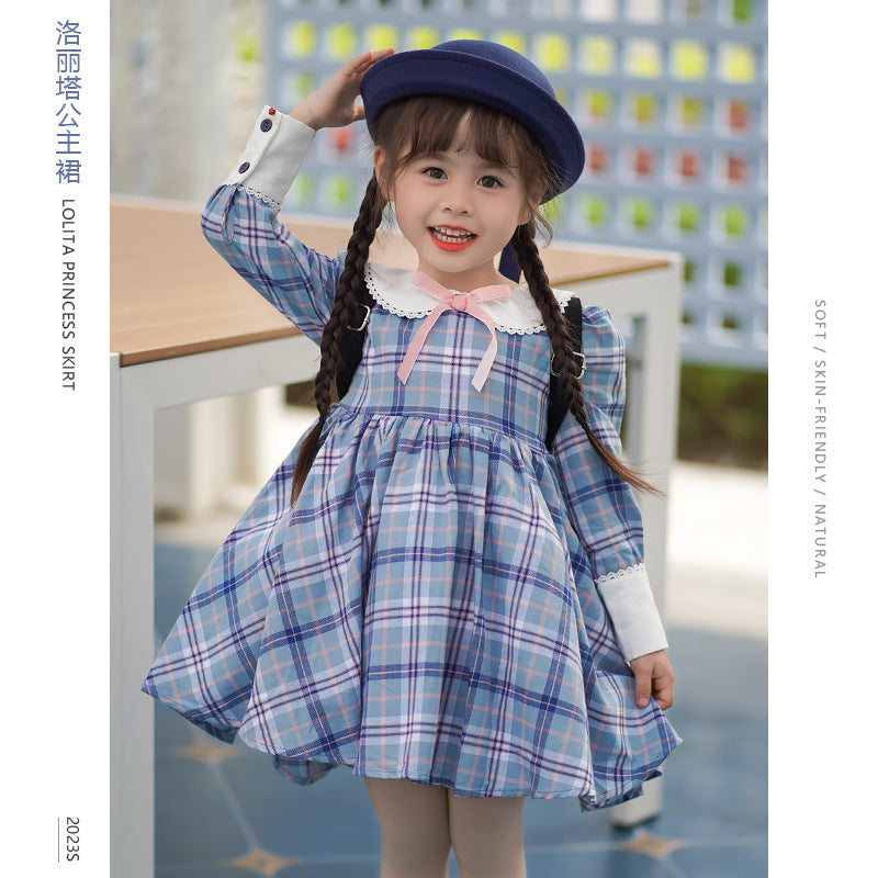 Spring New Children's Clothing Long-sleeved Lolita Princess Dress Children's Spanish Dress Girls Foreign Style Skirt