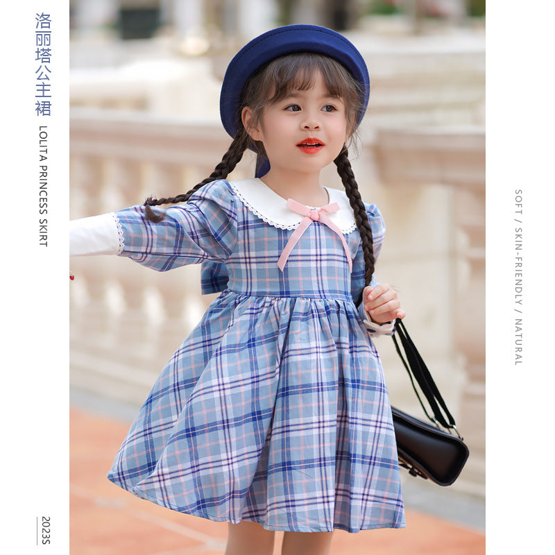 Spring New Children's Clothing Long-sleeved Lolita Princess Dress Children's Spanish Dress Girls Foreign Style Skirt