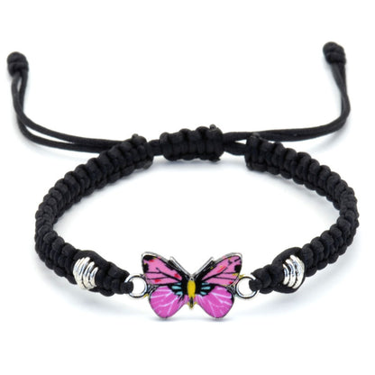 Bracelet papillon couple tissé à la main pour femme