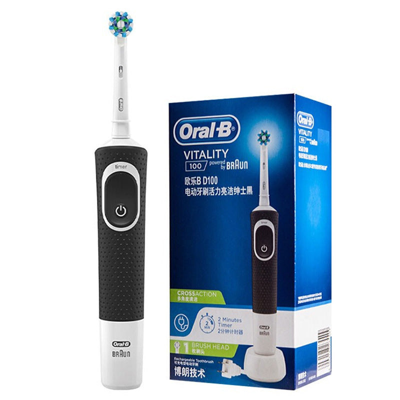 Oral B Electric Toothbrush Students Love Sonic Vibration (including Brush Head * 1) Black/white D100 German Seiko