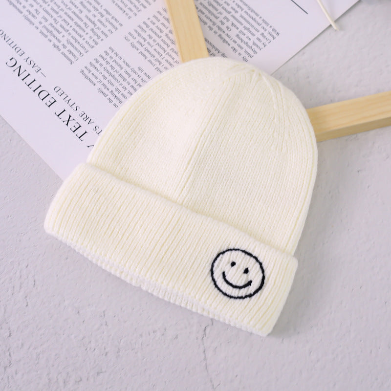 Baby Knitted Hat Woolen Hat Autumn And Winter Children's Boys And Girls Hats Infants And Young Children Candy Color Korean Version Of The Tide