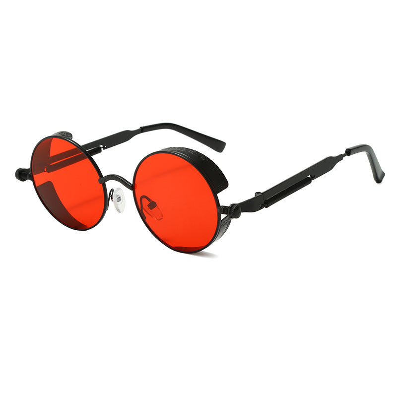 258 Punk Fashion New Sunglasses Trendy Sunglasses Steam Sunglasses Male Spring Mirror Legs