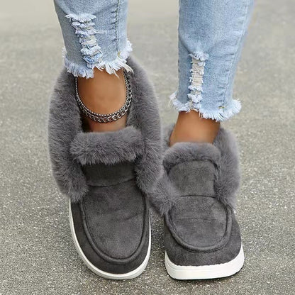 Women's Shoes  Winter New Large Size Women's Shoes 35-43 Low-top Casual Suede Women's Cotton Shoes