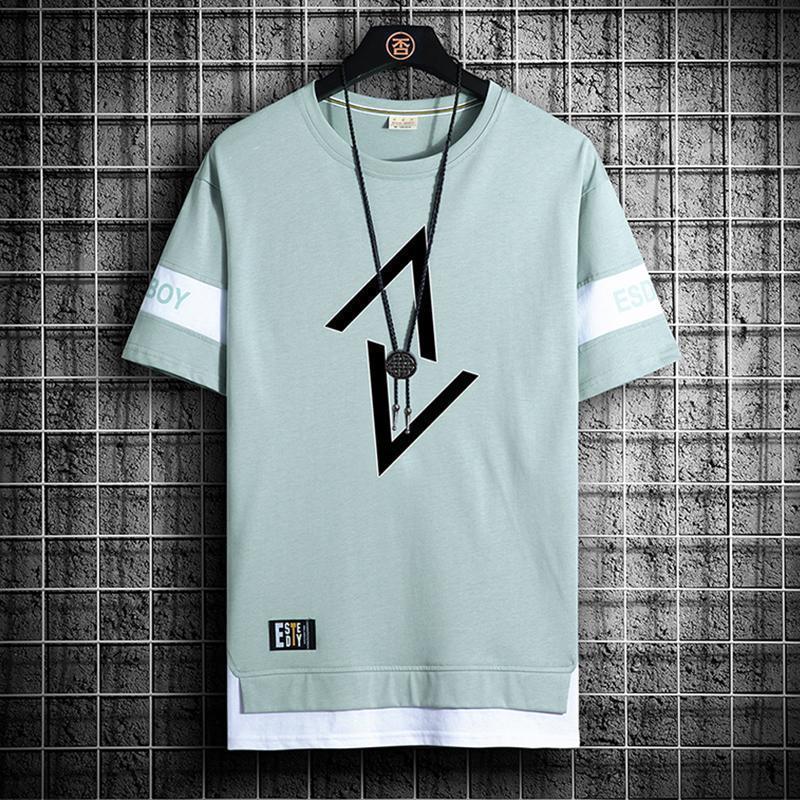 Summer White Half-sleeved Men's T-shirt Tide Brand Trendy Student Clothes