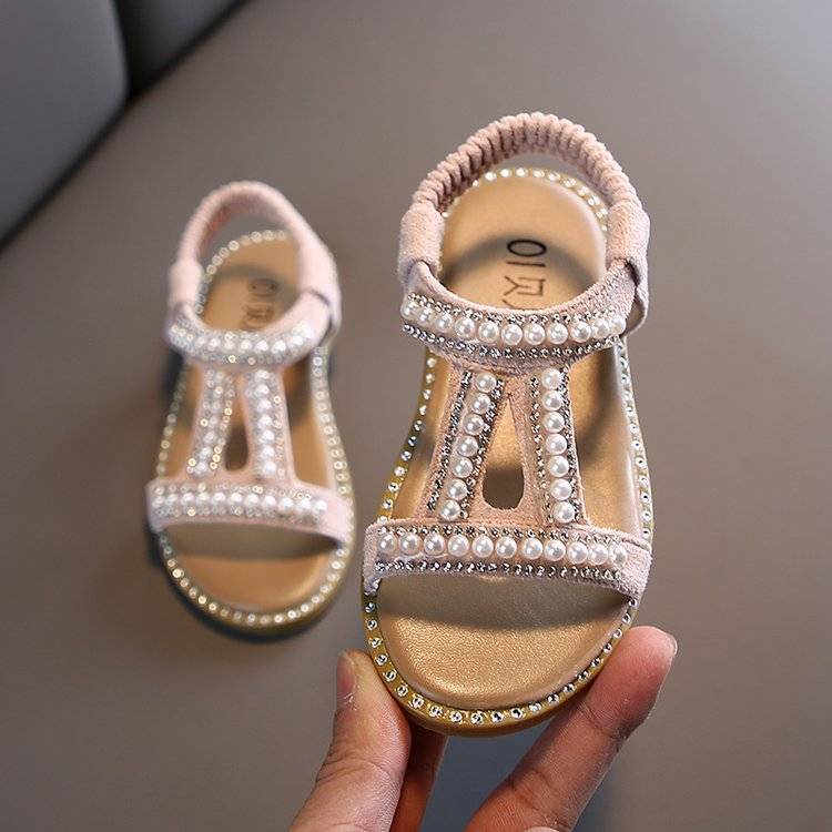 Christmas Gift  - Summer Baby Sandals Girl Children Princess Non-slip Infant Toddler Shoes Step Front Shoes Soft Sole 0-1-2-