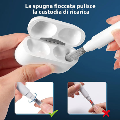 Brosse de nettoyage des écouteurs, ensemble de stylos de nettoyage pour prise de casque Bluetooth
