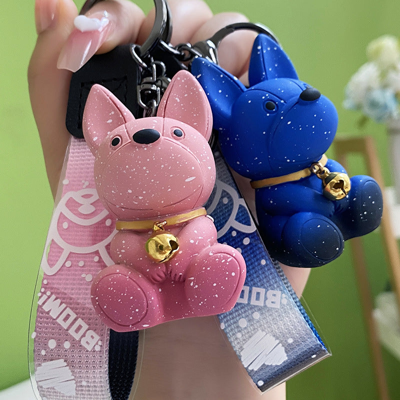 Creative Color Changing Puppy Keychain Exquisite Cute School Bag Pendant