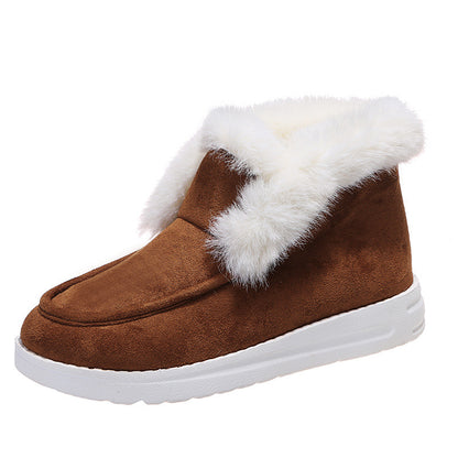 Women's Shoes  Winter New Large Size Women's Shoes 35-43 Low-top Casual Suede Women's Cotton Shoes