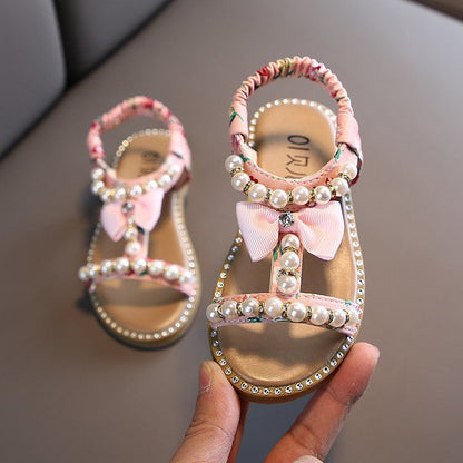 Christmas Gift  - Summer Baby Sandals Girl Children Princess Non-slip Infant Toddler Shoes Step Front Shoes Soft Sole 0-1-2-