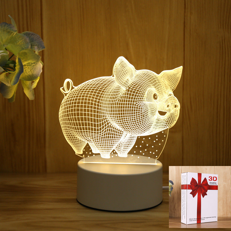 3D Night Light LOGO Welfare Holiday Gift Opening Event Advertising Gift Night Light