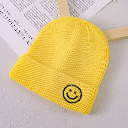 Baby Knitted Hat Woolen Hat Autumn And Winter Children's Boys And Girls Hats Infants And Young Children Candy Color Korean Version Of The Tide