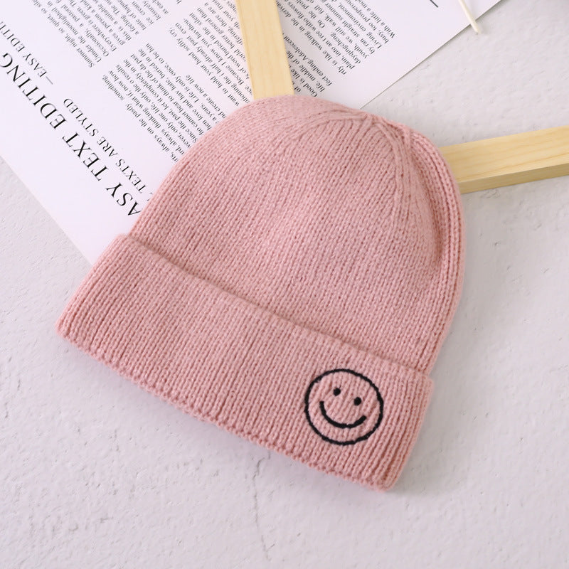 Baby Knitted Hat Woolen Hat Autumn And Winter Children's Boys And Girls Hats Infants And Young Children Candy Color Korean Version Of The Tide