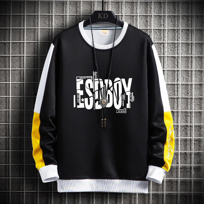 Men's Trendy Sweater Men's Youth Popular Hoodie Round Neck Cross-border Fashion Men's Japanese Sweater Men