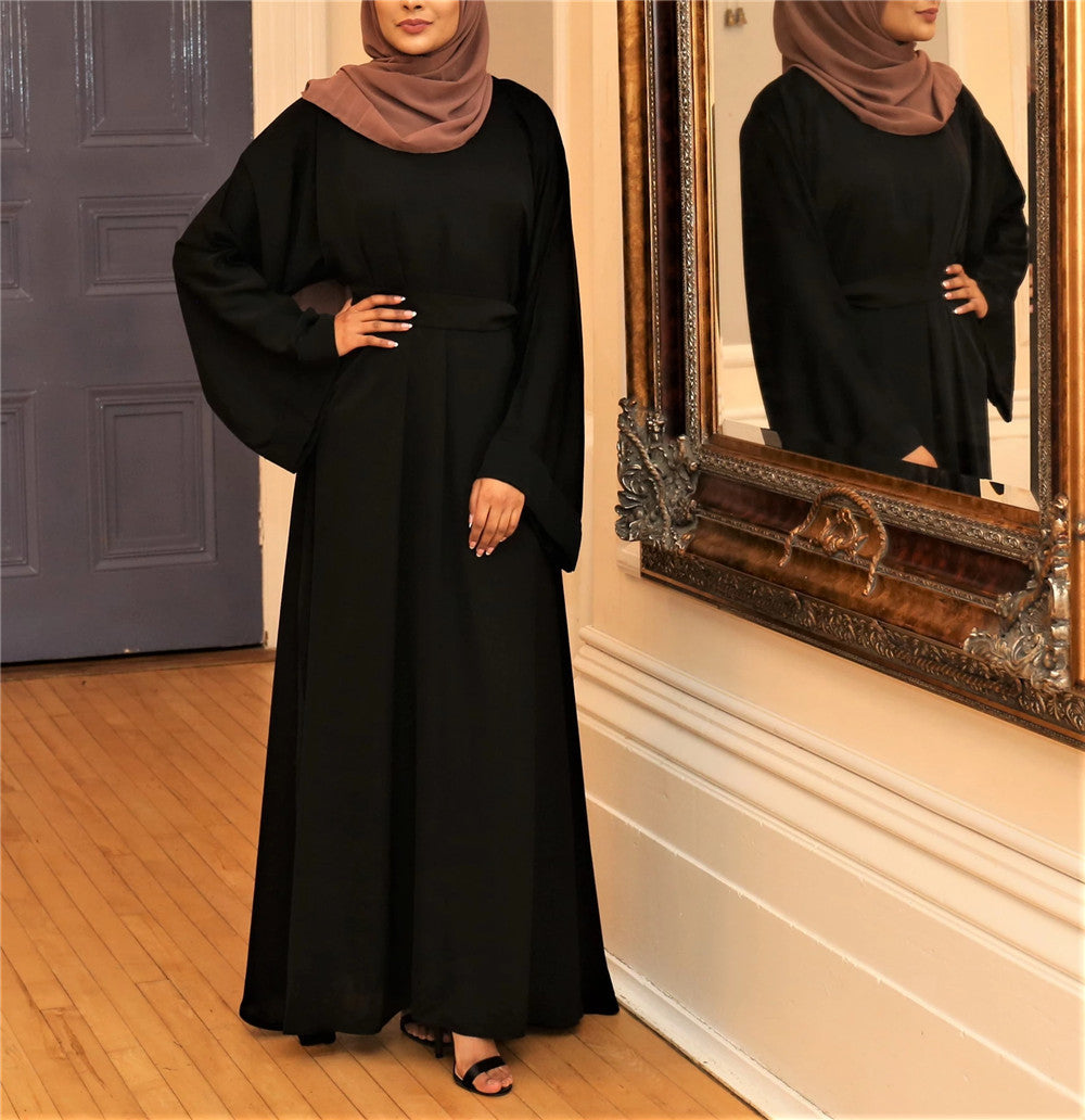 Arabic Robe Solid Color Large Size Dress